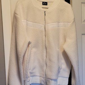 Zyia White Flying V Fleece Jacket Item#1044 Like New